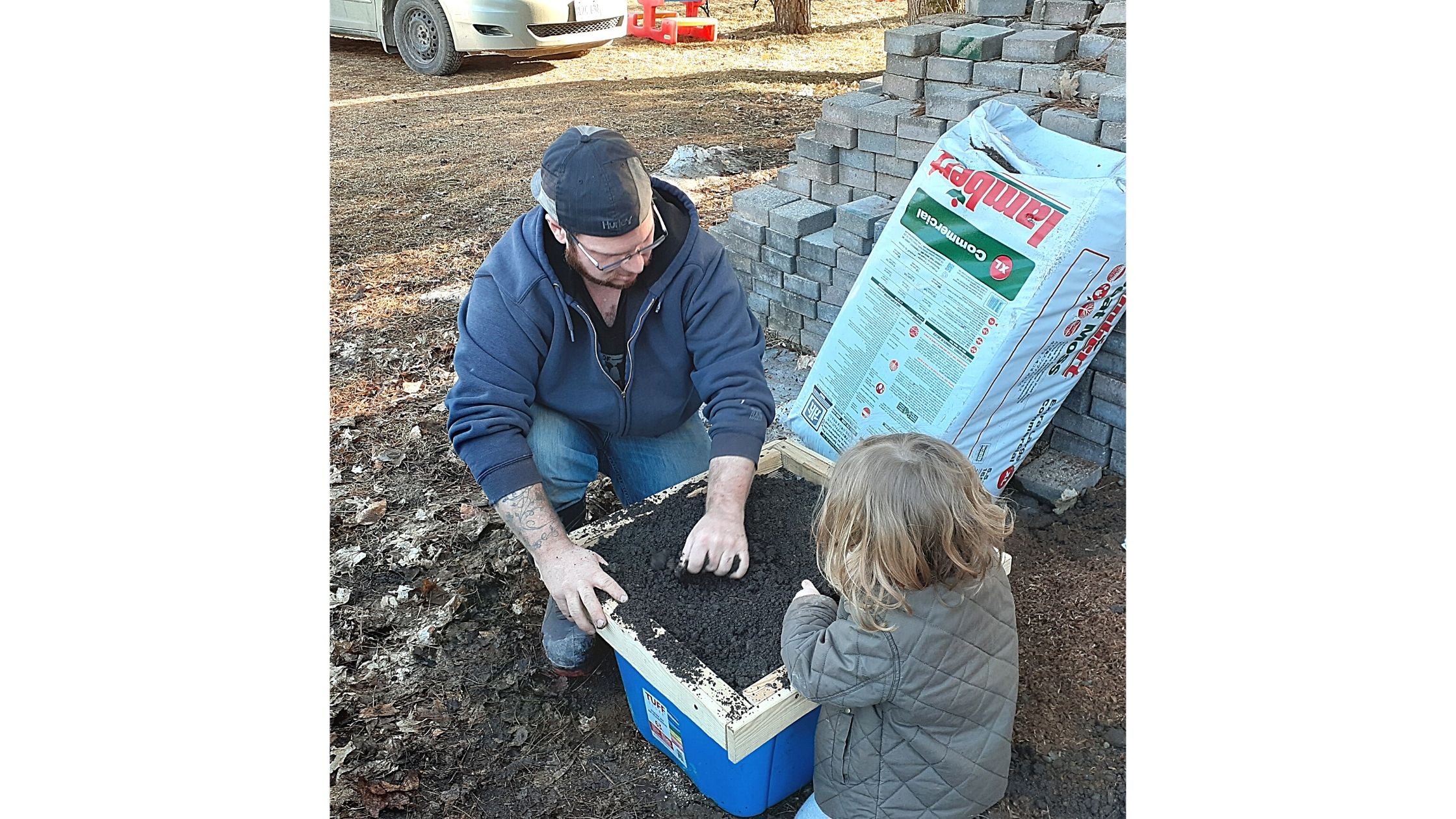 sift soil for blocking mix